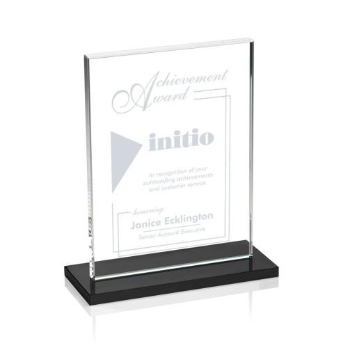 Corporate Awards - Crystal Awards - Emperor  Black Rectangle Crystal Award