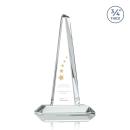 Majestic Tower Clear Pyramid Crystal Award