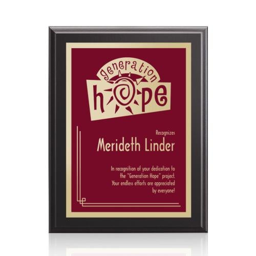 Corporate Awards - Award Plaques - Farnsworth/Simplicity - Black/Burgundy