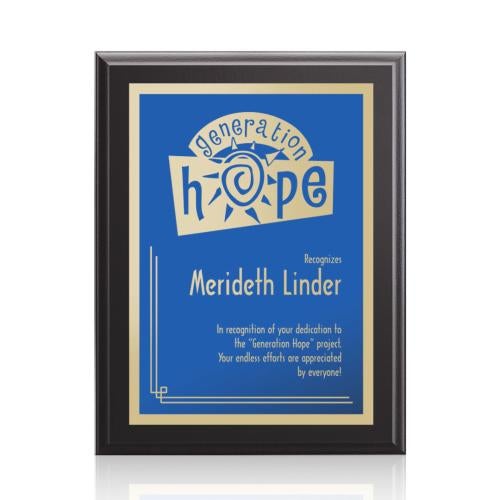 Corporate Awards - Award Plaques - Farnsworth/Simplicity - Black/Blue
