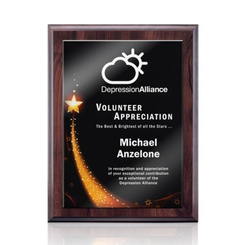 Corporate Awards - Award Plaques - Farnsworth/Benton - Cherry Finish