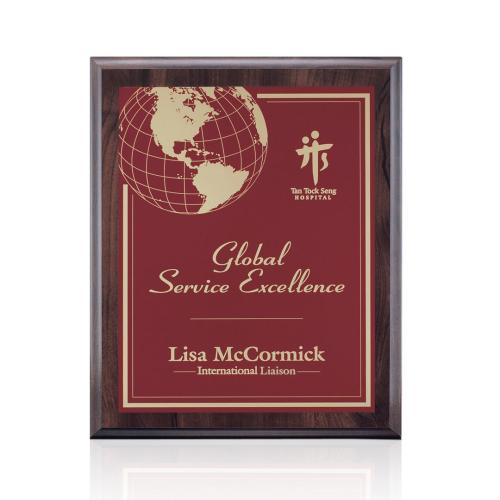 Corporate Awards - Award Plaques - Farnsworth/Marietta - Cherry/Red