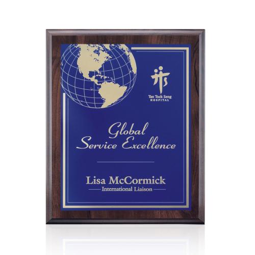 Corporate Awards - Award Plaques - Farnsworth/Marietta - Cherry/Blue