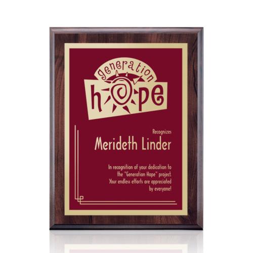 Corporate Awards - Award Plaques - Farnsworth/Simplicity - Cherry/Burgundy