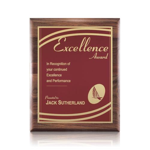 Corporate Awards - Award Plaques - Sedgewick/Marietta - Walnut/Red