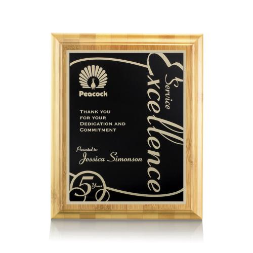 Corporate Awards - Eco Friendly Awards - Bamboo/Marietta Plaque - Black