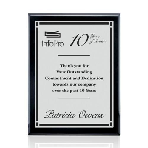 Corporate Awards - Award Plaques - Oakleigh/Everett - Black/Satin Silver