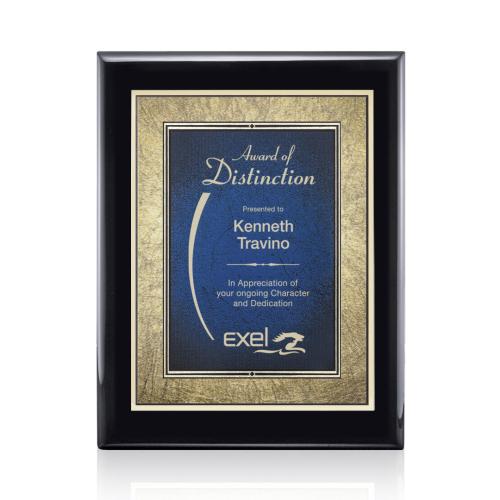 Corporate Awards - Award Plaques - Oakleigh/Tamara - Black/Blue