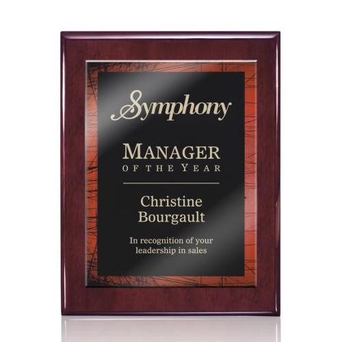 Corporate Awards - Award Plaques - Oakleigh/Caprice Plaque - Rosewood/Red