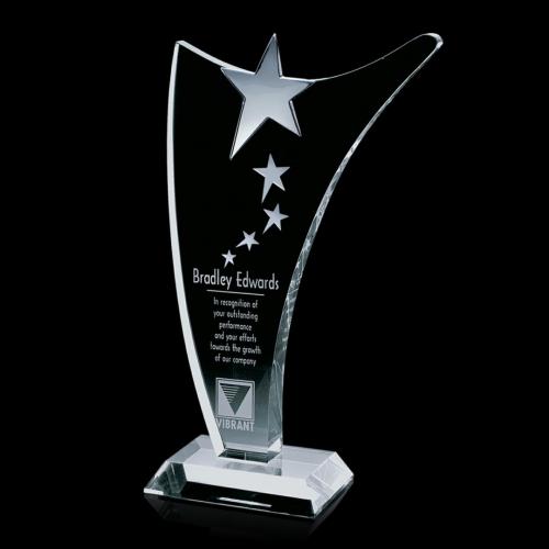 Corporate Awards - Crystal Awards - Atkinson Star Star Metal Award