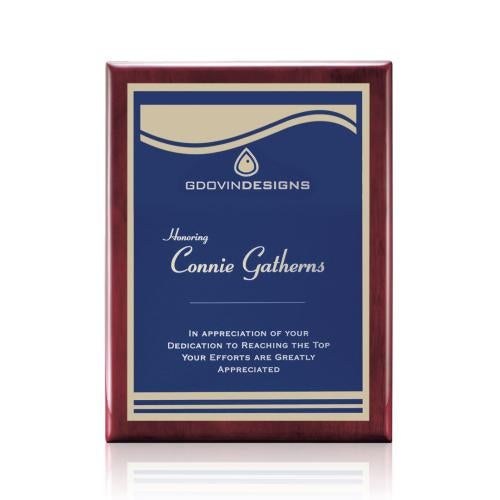 Corporate Awards - Award Plaques - Oakleigh/Marietta Plaque - Rosewood/Blue