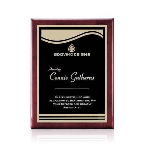 Corporate Awards - Award Plaques - Oakleigh/Marietta Plaque - Rosewood/Black