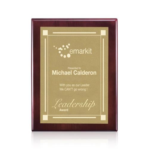 Corporate Awards - Award Plaques - Oakleigh/Warden Plaque - Rosewood Finish