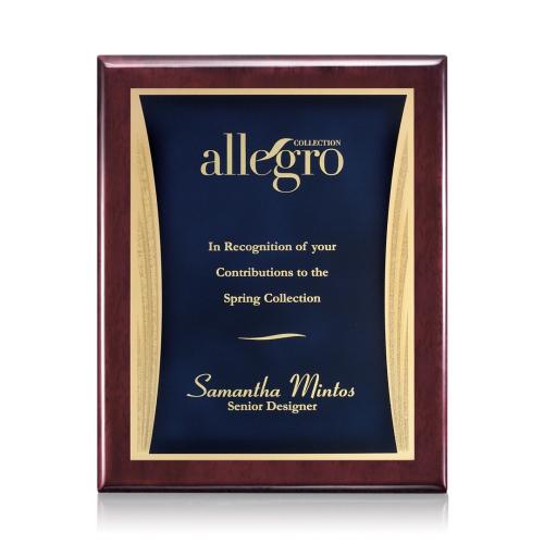 Corporate Awards - Award Plaques - Oakleigh/Showtime Plaque - Rosewood/Blue