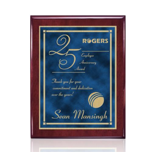Corporate Awards - Award Plaques - Oakleigh/Contempo Plaque - Rosewood/Blue