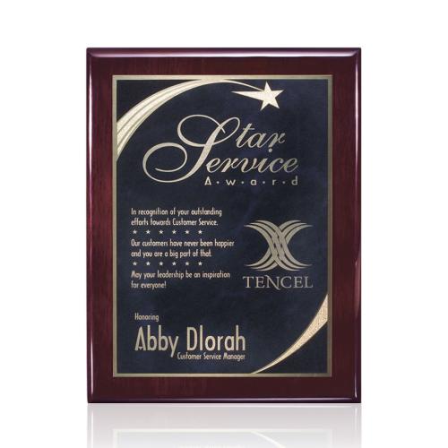 Corporate Awards - Award Plaques - Oakleigh/Birchcliff Plaque - Rosewood Finish