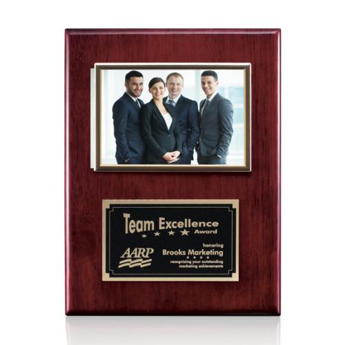 Corporate Awards - Award Plaques - Employee of the Month Plaque - Metcalfe - Rosewood/Gold