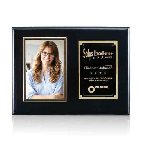 Corporate Awards - Award Plaques - Employee of the Month Plaque - Metcalfe - Black/Gold
