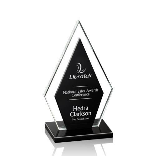 Corporate Awards - Crystal Awards - Zarita Black Crystal Award