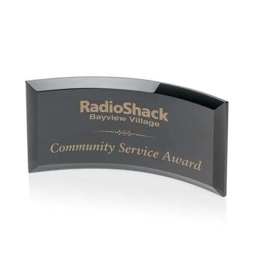 Corporate Awards - Crystal Awards - Bancroft Black Arch & Crescent Crystal Award