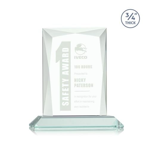 Corporate Awards - Glass Awards - Jade Glass Awards - Messina Jade Rectangle Glass Award