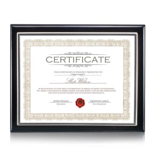 Corporate Awards - Certificate Frames - Farnsworth Certificate Holder