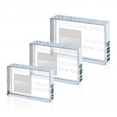 Maywood Rectangle Crystal Award - Crystal Awards