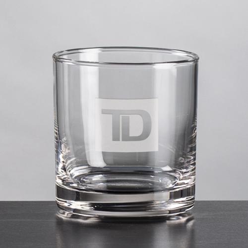 Corporate Recognition Gifts - Etched Barware - Aristocrat OTR/DOF - Deep Etch