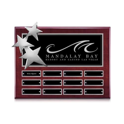 Corporate Awards - Award Plaques - Employee of the Month Plaque - Constellation Perpetual - Rosewood Chrome