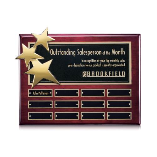 Corporate Awards - Award Plaques - Employee of the Month Plaque - Constellation Perpetual - Rosewood Gold