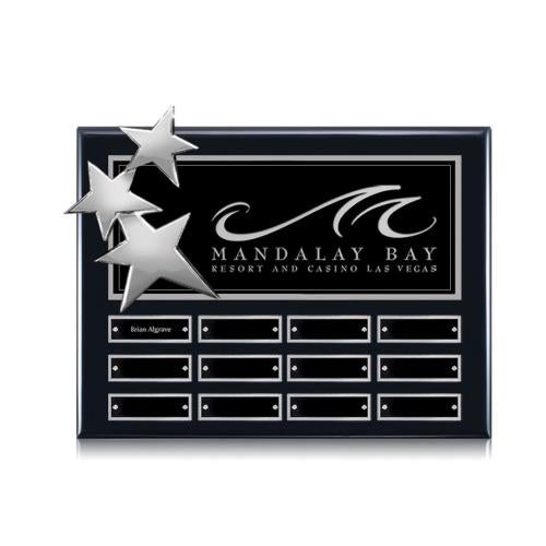 Corporate Awards - Award Plaques - Employee of the Month Plaque - Constellation Perpetual - Ebony Chrome
