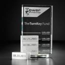 Tower Rectangle w/4 Bars Crystal Award