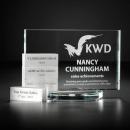 Tower Rectangle w/4 Bars Crystal Award