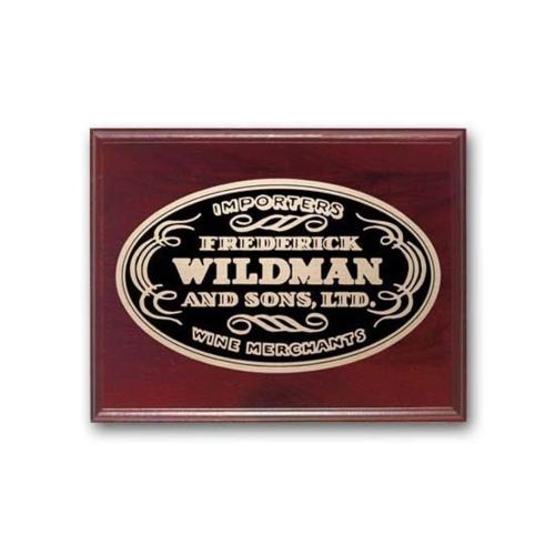 Corporate Awards - Award Plaques - Etch/Oxidized Plaq - Mahogany