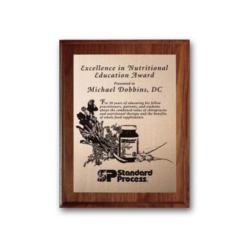 Corporate Awards - Award Plaques - Etch/Oxidized Plaq - Walnut Cove Edge