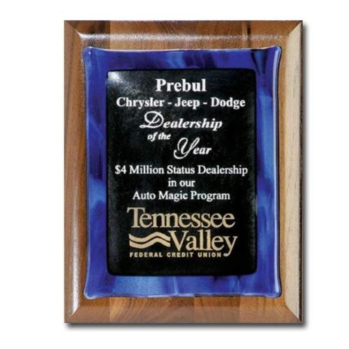 Corporate Awards - Modern Awards - Metallic Fusion Rectangle Glass Award