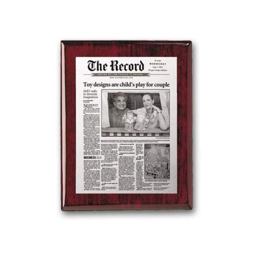 Corporate Awards - Award Plaques - Metal Photo Plaq - Rosewood
