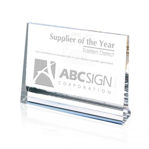 Corporate Awards - Footed Plaque (Horiz)