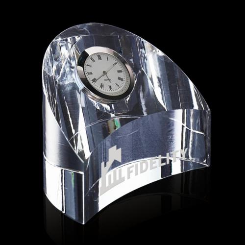 Corporate Gifts, Recognition Gifts and Desk Accessories - Clocks - Ariel Clock - Optical