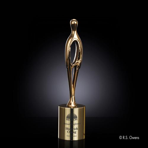 Corporate Awards - Modern Awards - Contemporary People on Cylinder Metal Award