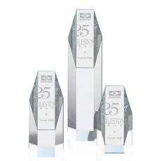 Hexagon Tower Obelisk Crystal Award - Crystal Awards