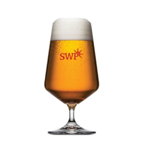 Corporate Recognition Gifts - Etched Barware - Breckland Beer Glass - Imprinted