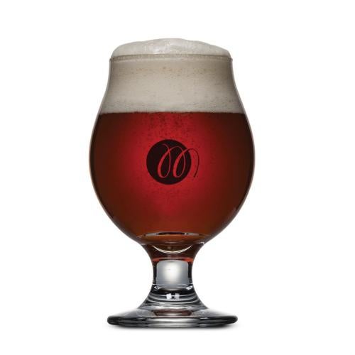 Corporate Recognition Gifts - Etched Barware - Belgian Beer Glass - Imprinted 