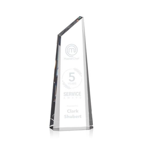 Corporate Awards - Crystal Awards - Crystal Pillar Awards - Akron Tower Obelisk Crystal Award