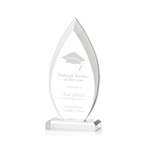 Corporate Awards - Crystal Awards - Crystal Flame Awards - Oulston Flame Acrylic Award