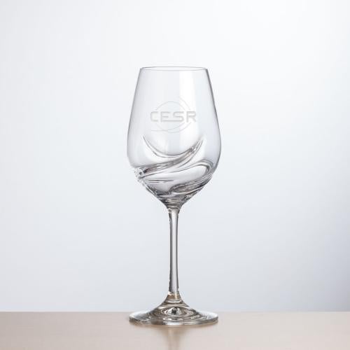Corporate Recognition Gifts - Etched Barware - Wine Glasses - Bartolo Wine - Deep Etch 