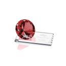 Gemstone Ruby on Starfire Crystal Award