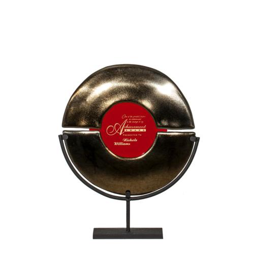 Corporate Awards - Modern Awards - Unity Red Circle Glass Award