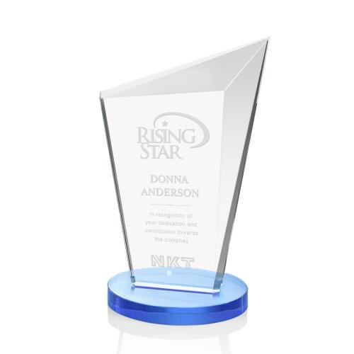 Corporate Awards - Sales Awards - Wiltshire Sky Blue Peak Crystal Award