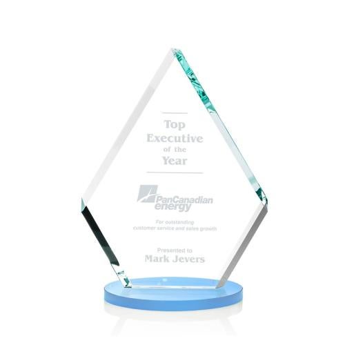 Corporate Awards - Crystal Awards - Canton Sky Blue Crystal Award